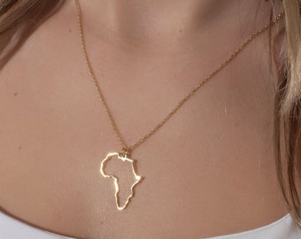 14k Solid Gold Alle Länder und Kontinente Karte Halskette, Umrissene Karte Anhänger Mit 14k Gold Vermeil Option, Valentinstag Geschenk Für Sie