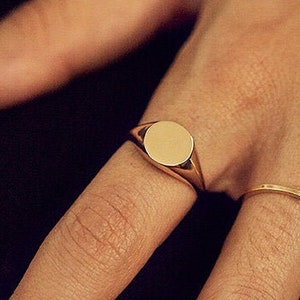 Siegelring aus 585er Gold: Silber Ring mit Gravur