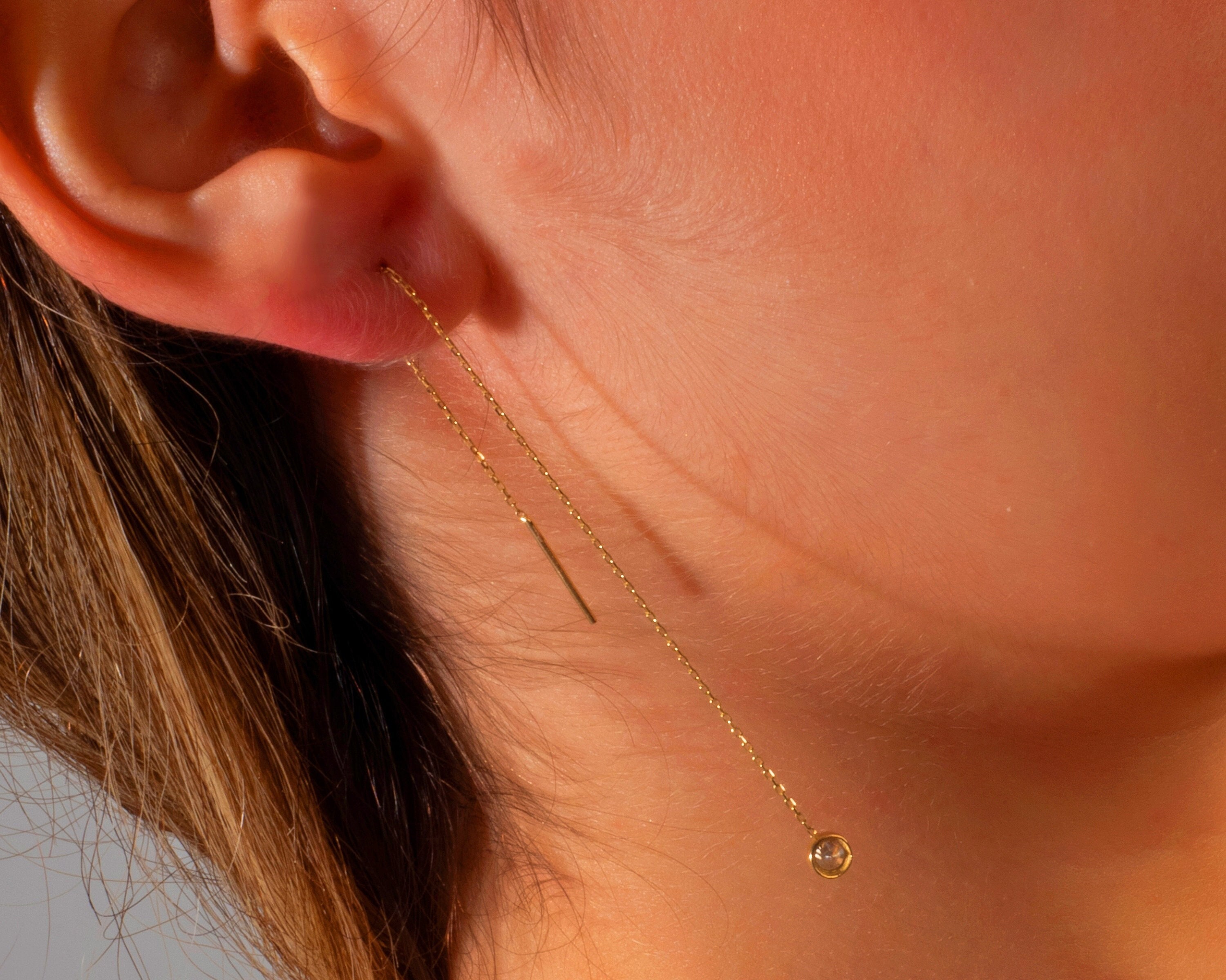 Gold String Earrings Etsy Singapore