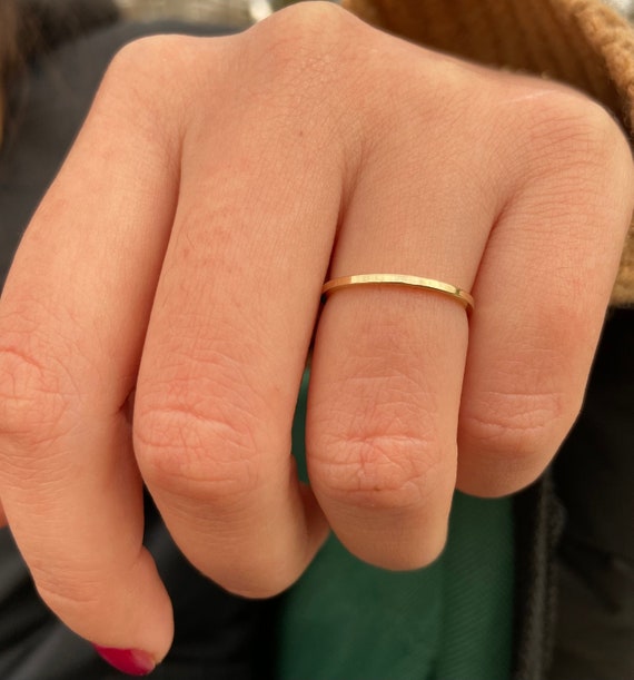 14K Solid Gold Stacker Ring – J&CO Jewellery