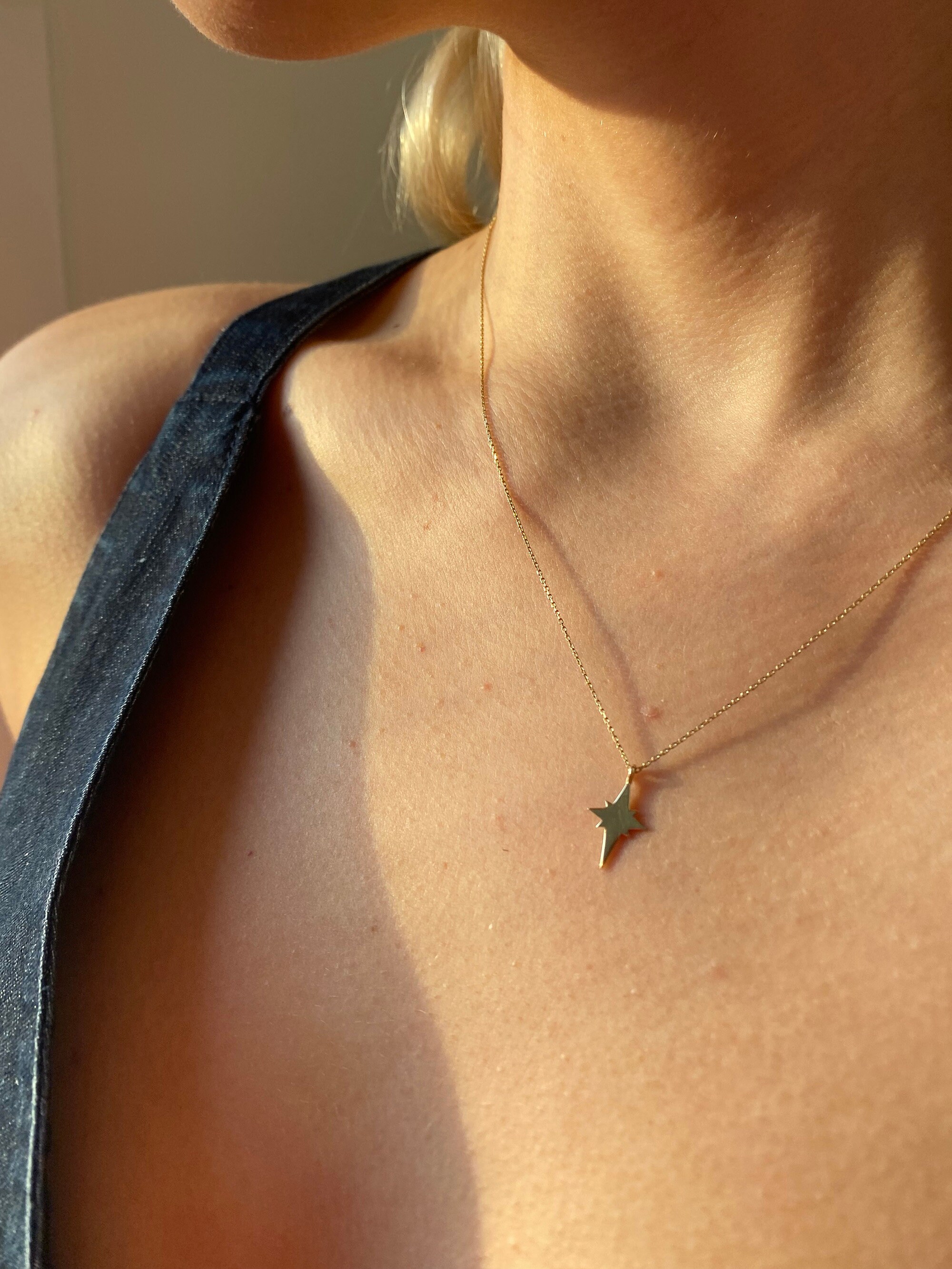 203jewelry Star Shank Necklace 星 一点モノ