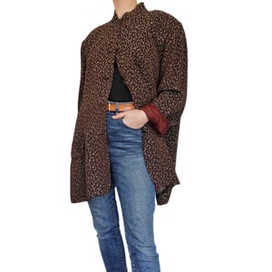Vintage 1980s Oversized Jacquard Jacket by Tomotsu New York