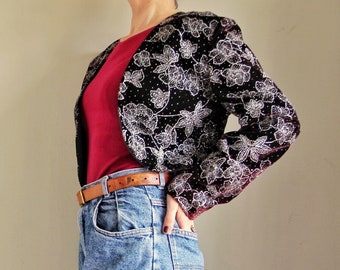 Vintage 1990s Velvet Bolero Jacket