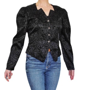 Vintage 1990s Black Velvet Evening Jacket RICHARDS
