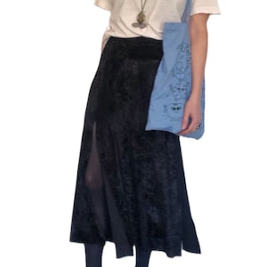 Vintage 1990s Crushed Velvet Skirt TOPSHOP