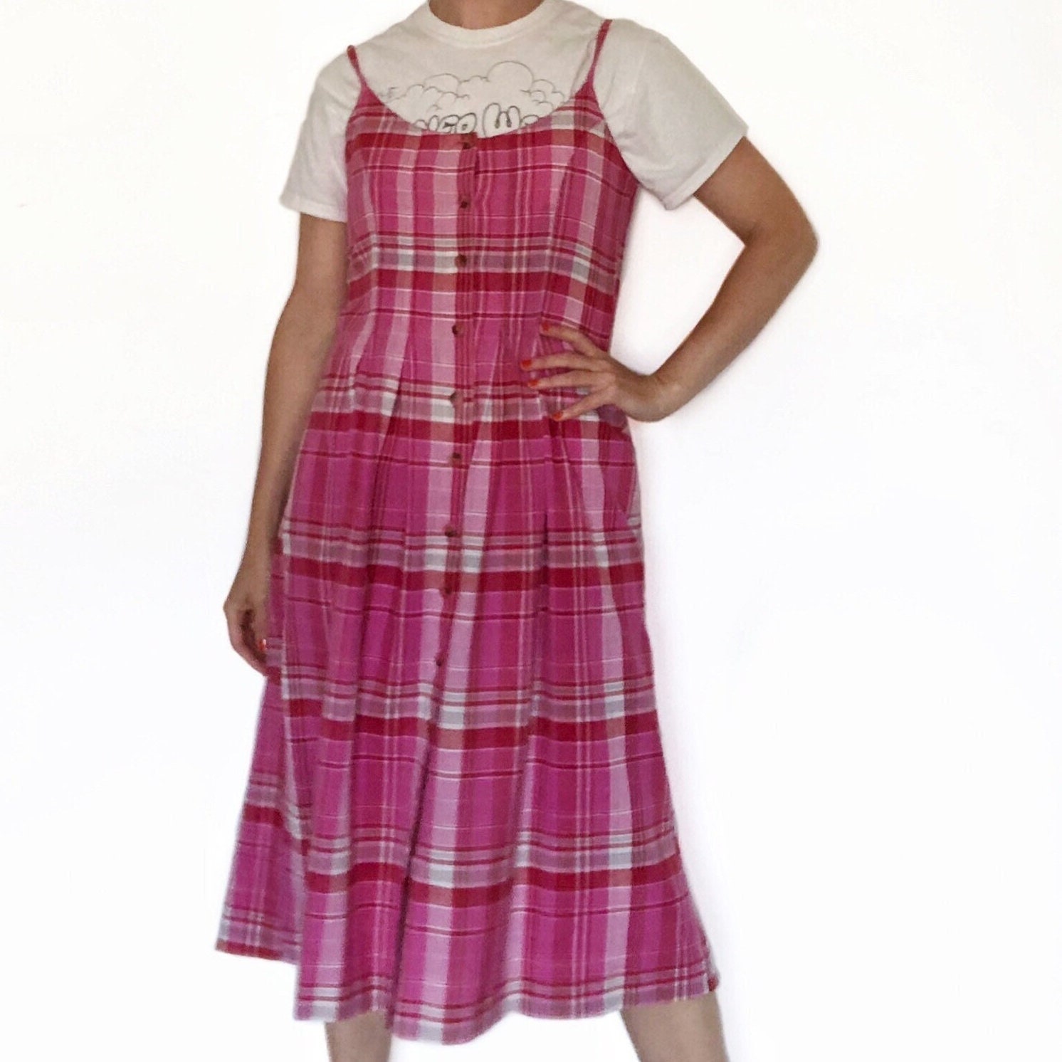 princess polly baby blue dress 90s Plaid Dress