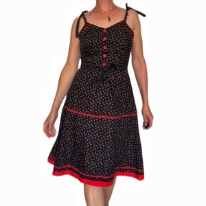 Vintage 1970s Prairie Folk Dress BETTY BARCLAY