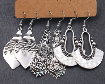 Glass Earrings Gift for Her handmade Earrings Tribal Earrings Gypsy Earrings,Boho Earrings Statement earrings Dangle hammered Earrings