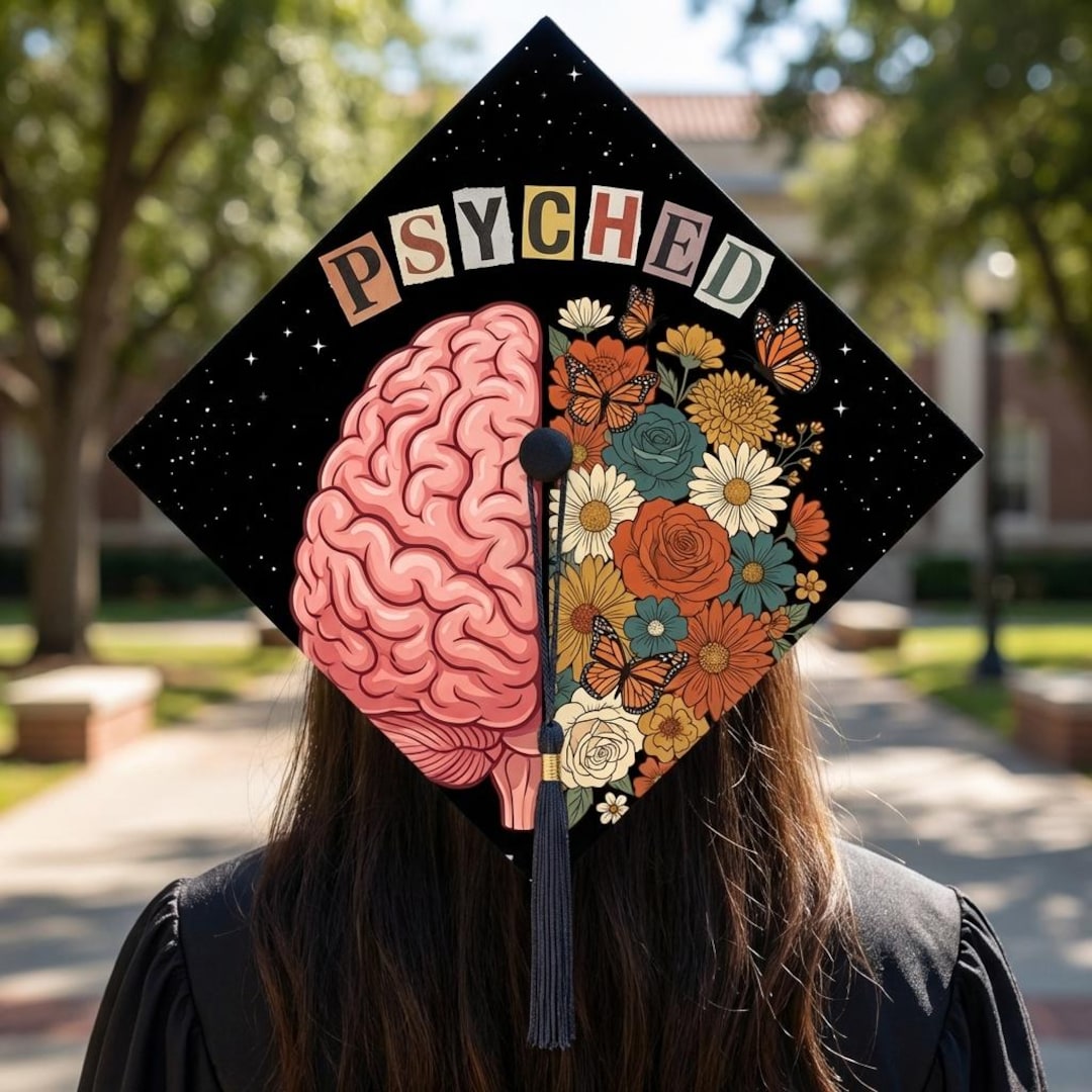 Personalized Psychology Graduation Cap Topper for Students, Class of ...