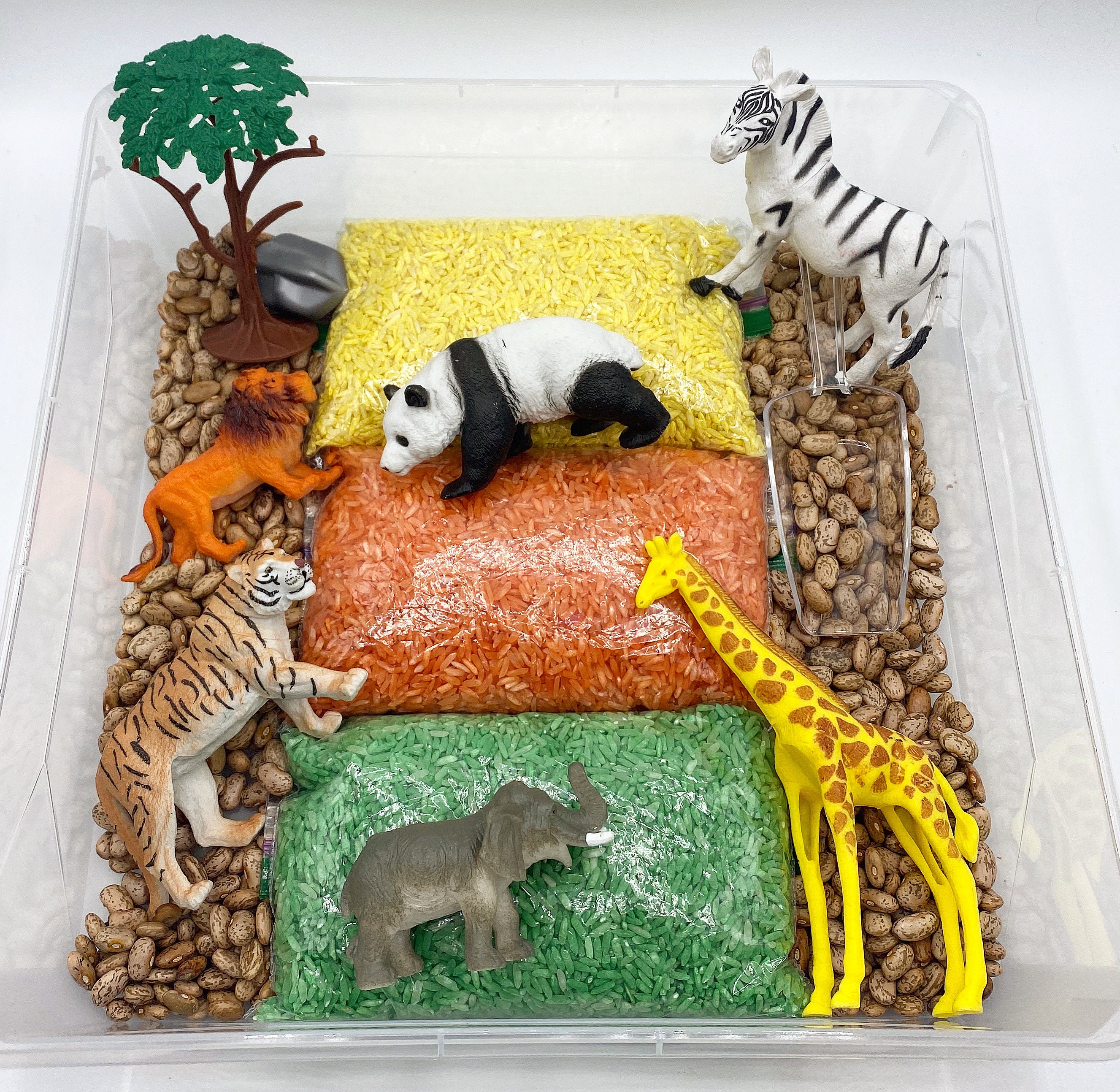Zoo Sensory Bin Animal Sensory Kit Zoo Busy Box Safari Etsy