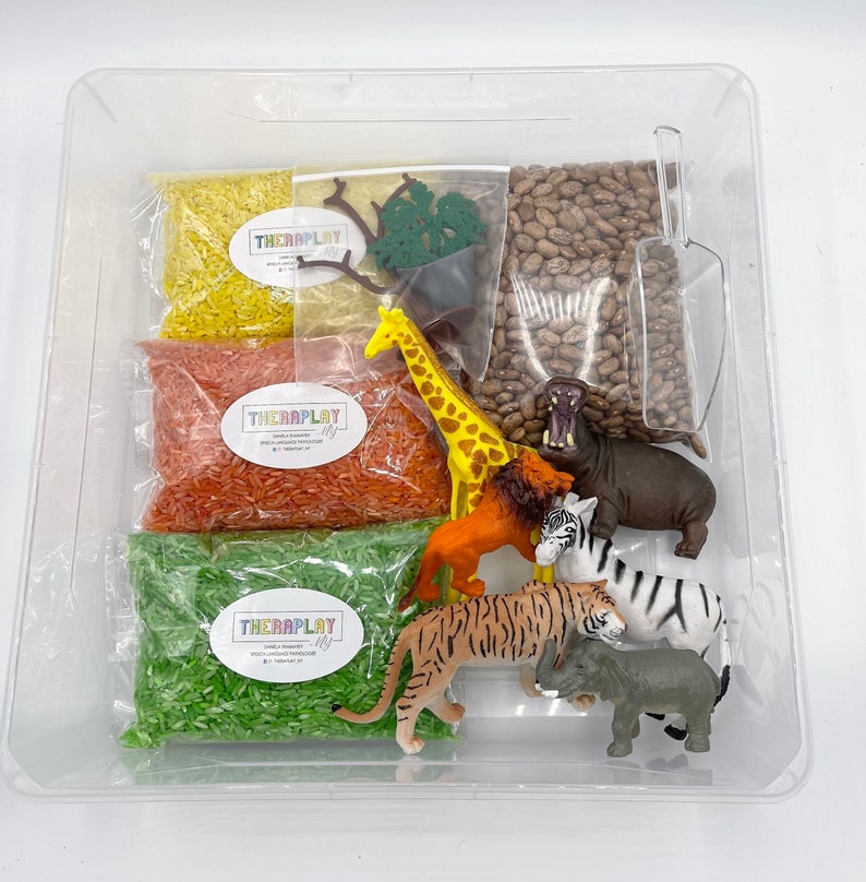 Zoo Sensory Bin Animal Sensory Kit Zoo Busy Box Safari Etsy Hong Kong