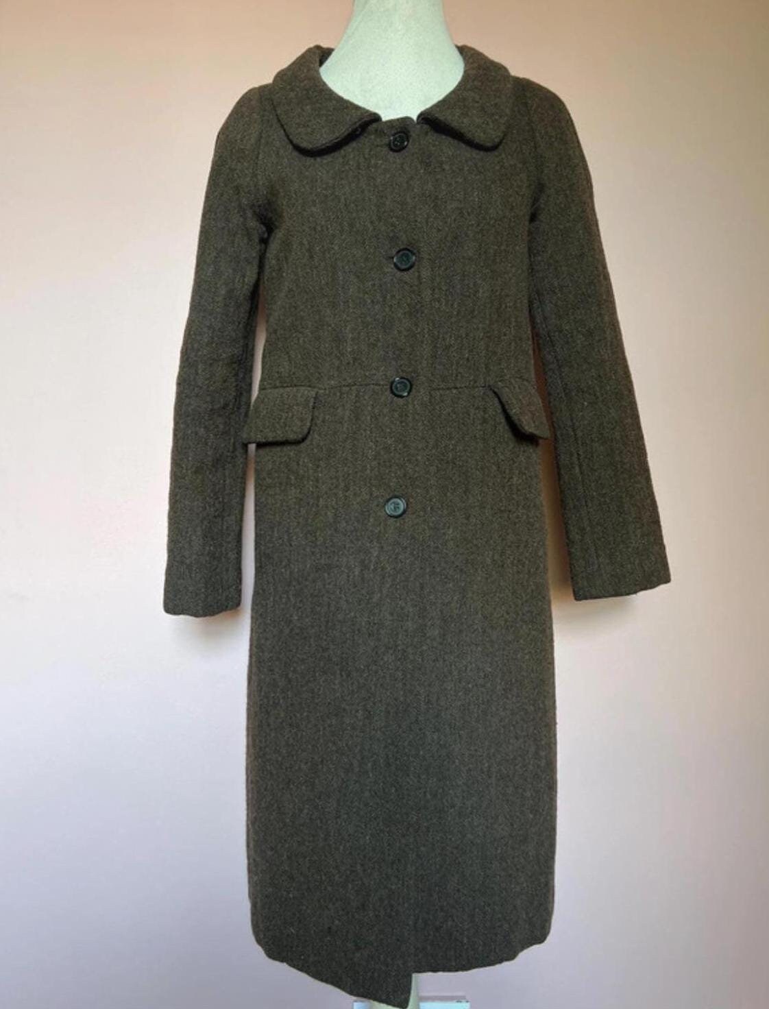 Marni Winter Coat Long Trench Duster Overcoat Brown Black