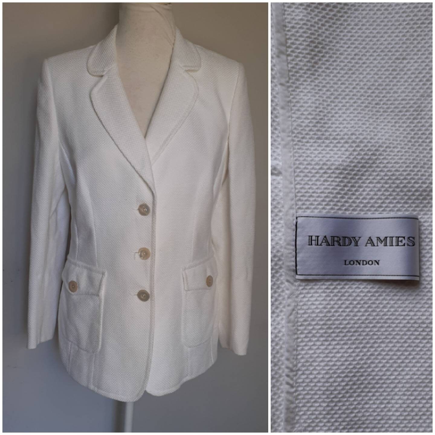 Hardy Amies White Ladies Blazer Summer 