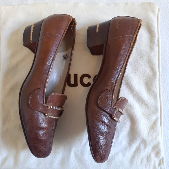 Authentic Gucci loafers ladies slip on shoes 39.5… - image 4