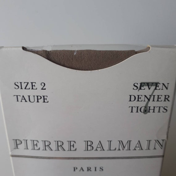 Vintage Pierre Balmain tights 7 denier Taupe brow… - image 3