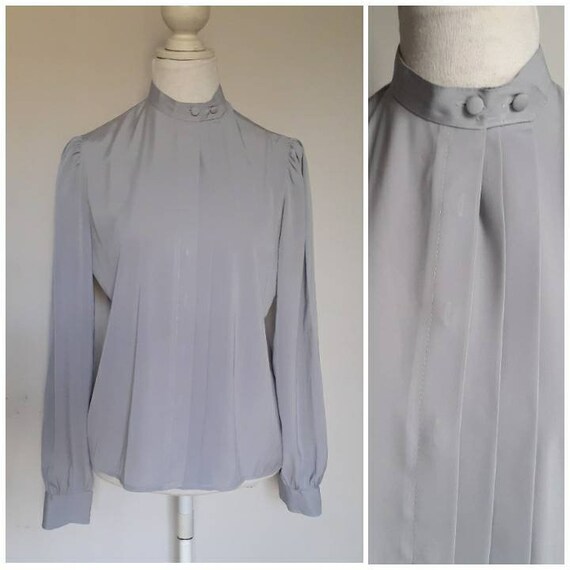 Vintage 1980s St Michael dusky blue dove grey mand
