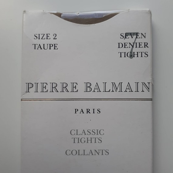 Vintage Pierre Balmain tights 7 denier Taupe brow… - image 2