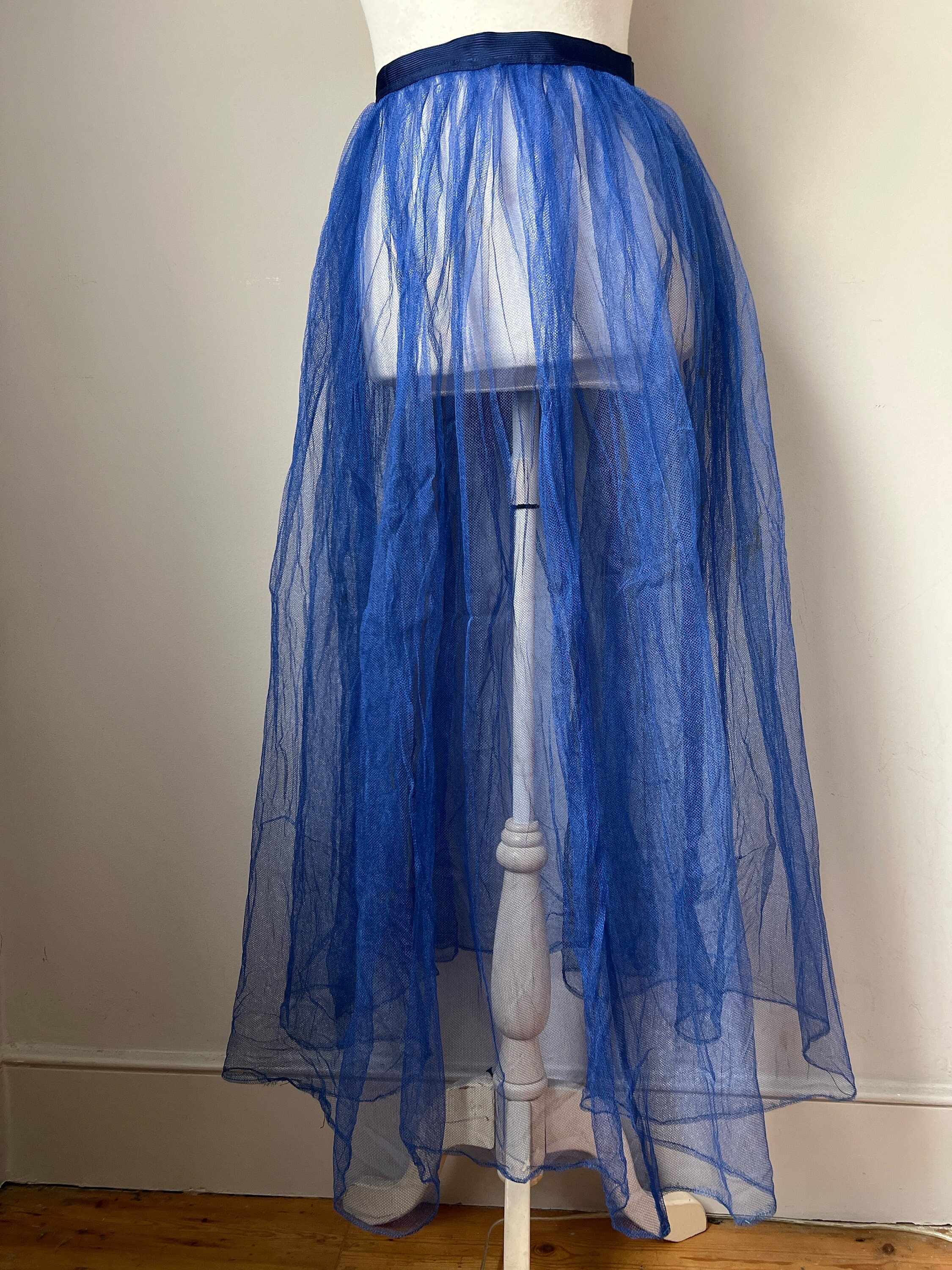 Blue Petticoat for Women, Cotton Straight Women Saree Shapewear
