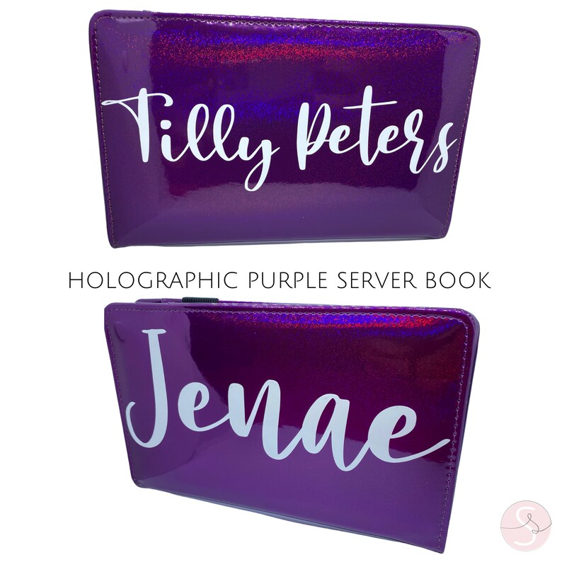 Server Book for Waitress Waitress Book Custom Server Book Etsy