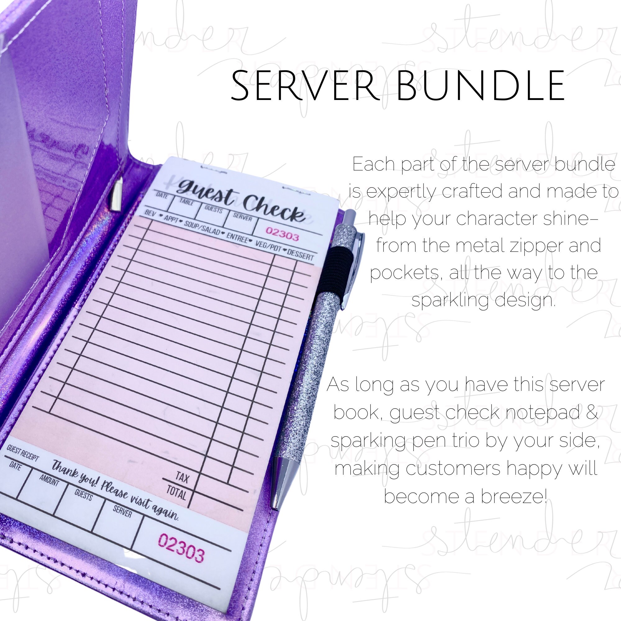 Guest Check Books 2 PART CARBONLESS Server Notepad and Etsy