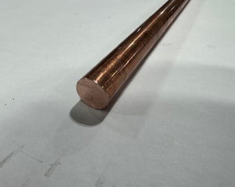 3/4" Copper Rod, Round, Solid Rod, 110 Copper, Pick Your Length
