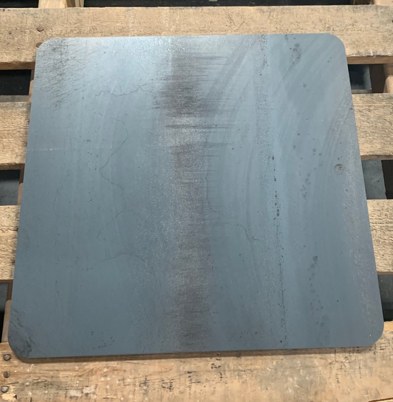 3/8 Steel Plate With Rounded Corners Raw Steel Etsy