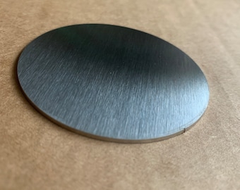 1/16" Thick Stainless Steel Blank, Disc, Pick a Diameter! Brushed Stainless, #4 Finish, 1/16" or  0.0625" Thick