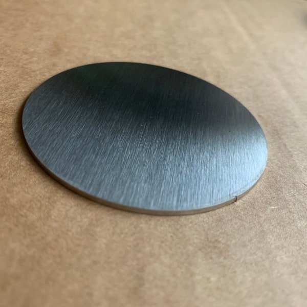 1/16" Thick Stainless Steel Blank, Disc, Pick a Diameter! Brushed Stainless, #4 Finish, 1/16" or  0.0625" Thick