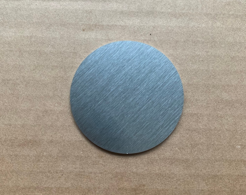 1/16 Thick Stainless Steel Blank, Disc, Pick a Diameter Brushed Stainless, 4 Finish, 1/16 or 0.0625 Thick image 2