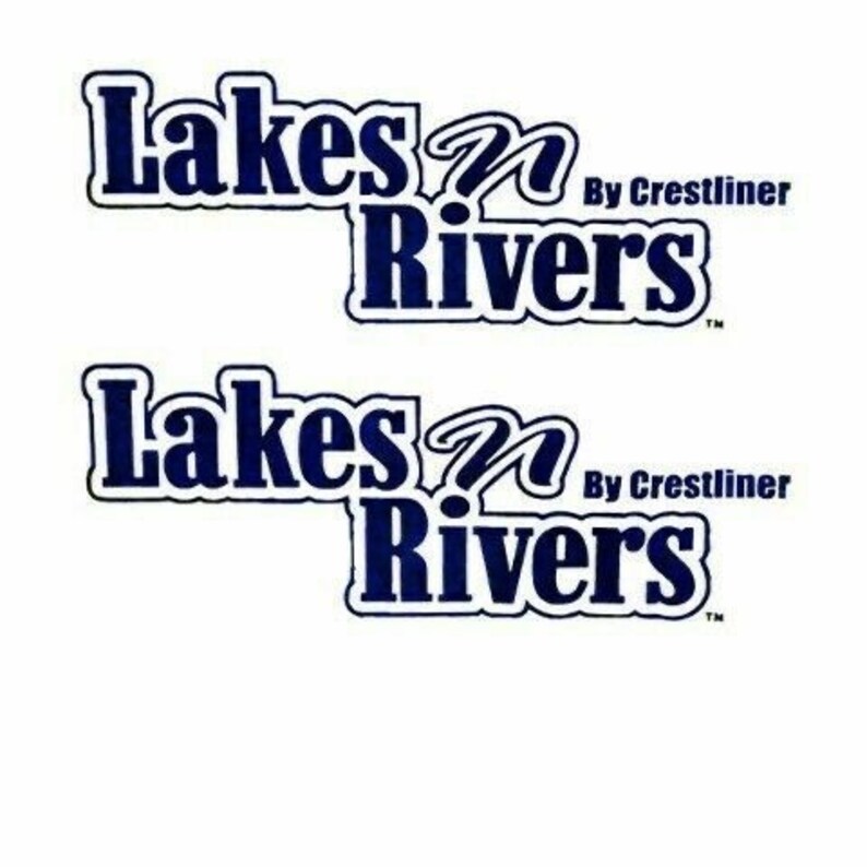 Lakes N Rivers by Crestliner Boat Marine Decals set of 2 Etsy