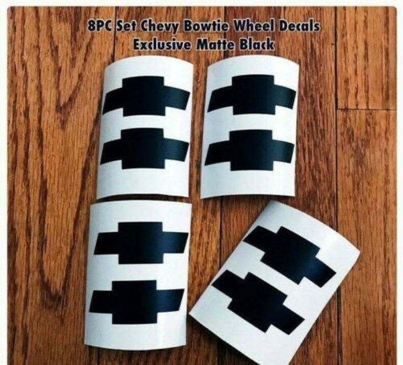 Chevrolet Chevy Bow Tie Wheel Center Cap Decals Stickers Etsy