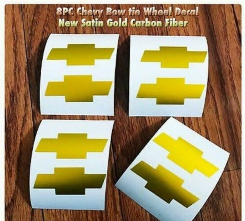 Chevrolet Chevy Bow Tie Wheel Center Cap Decals Stickers Etsy