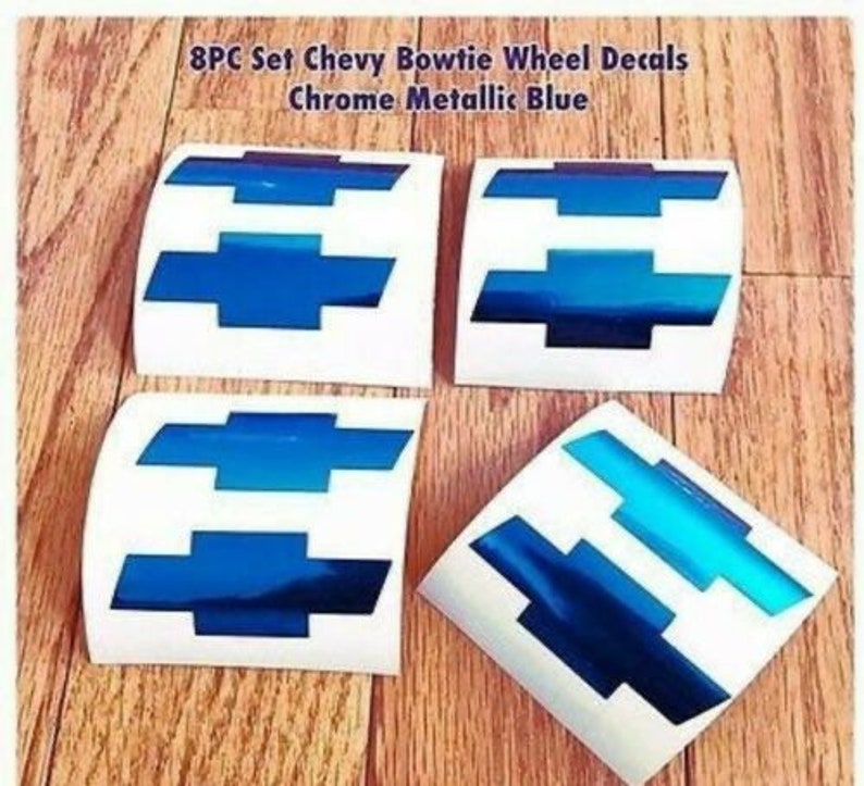 Chevrolet Chevy Bow Tie Wheel Center Cap Decals Stickers Etsy