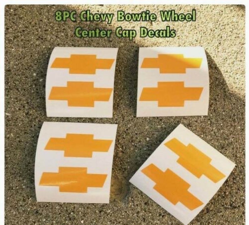 Chevrolet Chevy Bow Tie Wheel Center Cap Decals Stickers Etsy