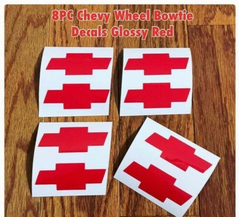 Chevrolet Chevy Bow Tie Wheel Center Cap Decals Stickers Etsy