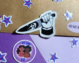 Scream Knife Waterproof Vinyl Sticker