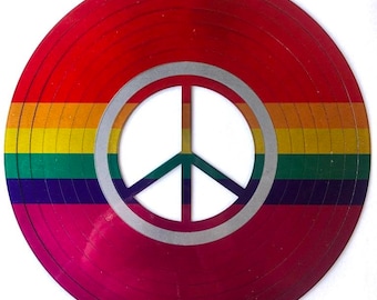 Metal Peace Wind Spinner Garden Decoratioan