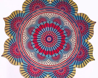 Wind Spinner with 3D Effect. Multicolour. 12" size (R30cm).(approximately)