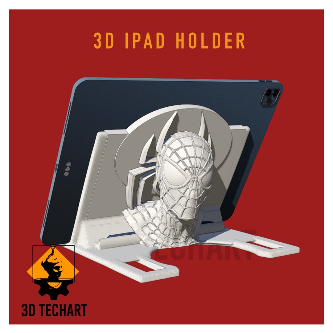 3D Printable iPad Holder, Spiderman Design, STL File - Etsy