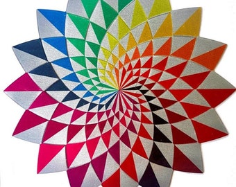 Wind Spinner with 3D Effect. Multicolour. Lotus 12" size (R30cm).(approximately)