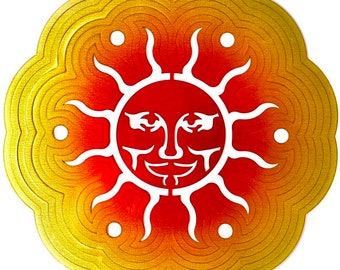 Wind Spinner with 3D Effect. Sun Multicolour. 12"(30cm) size