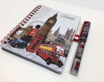 10 pens London Souvenir blue ink with golden crown top metal clip