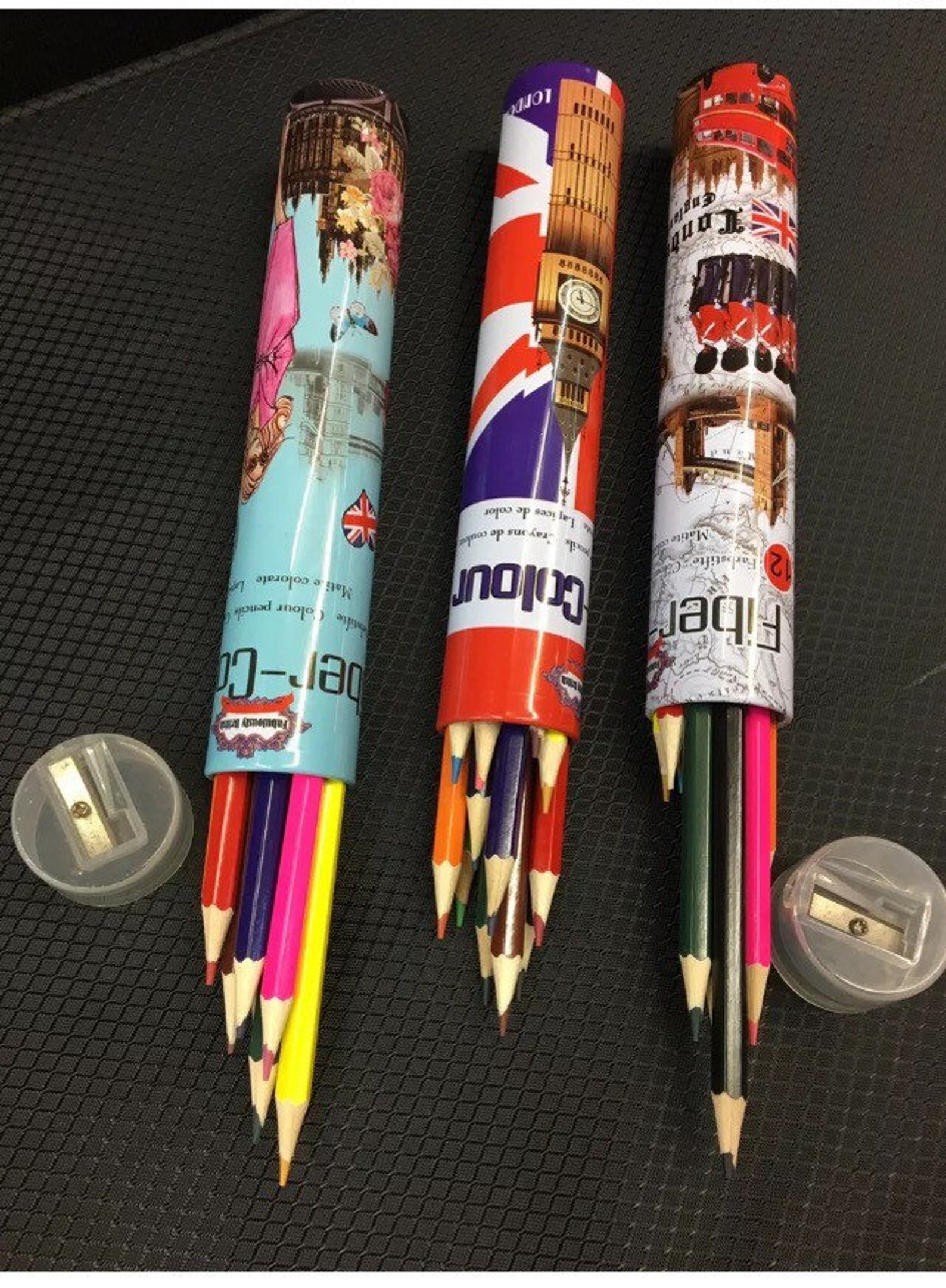 3 packs / London souvenir / 36 colour pencils / 12 colour Etsy