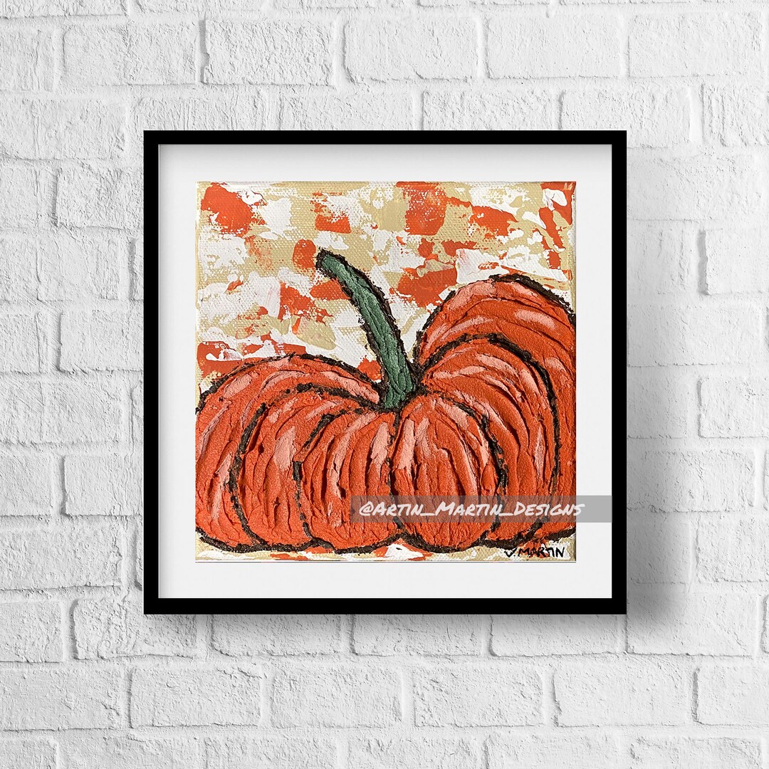 Orange Pumpkin Art Print // Fine Art Print // Wall Decoration ...