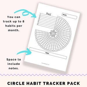 Circle Habit Tracker Pack Printable PDF FILE ONLY - Etsy