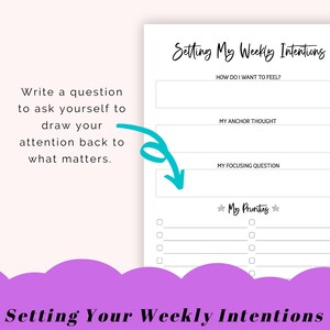 Setting My Weekly Intentions Printable PDF FILE ONLY - Etsy