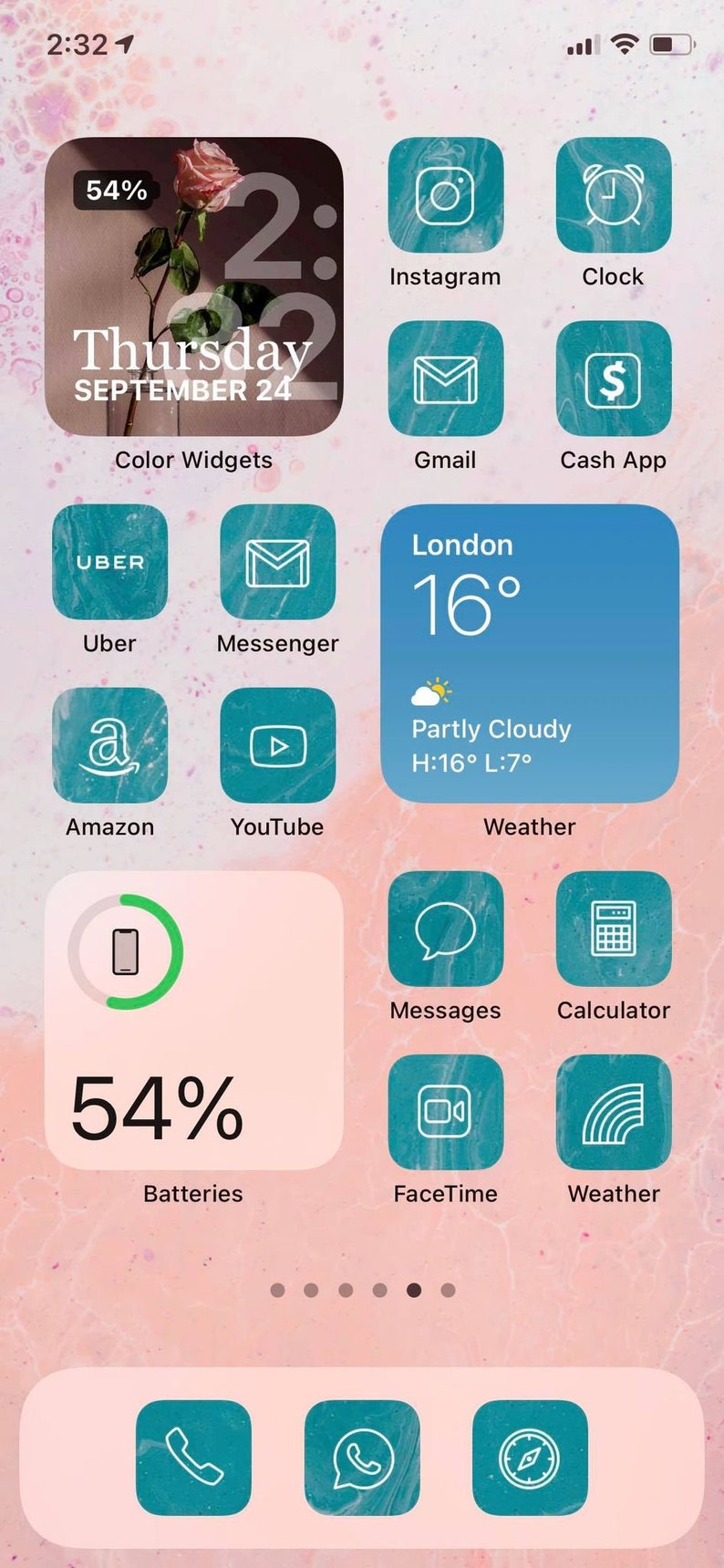 Blue Aesthetic iPhone iOS 14 App Icons Etsy