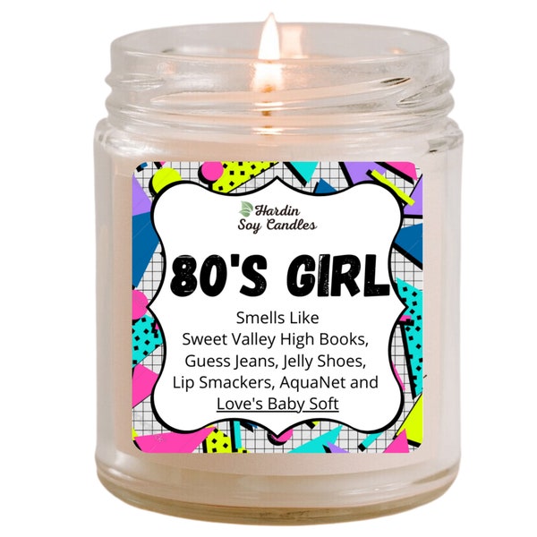 80's Girl Soy Candle | Love's Baby Soft Scented | 9 oz Soy Candle | All Natural Soy Candle