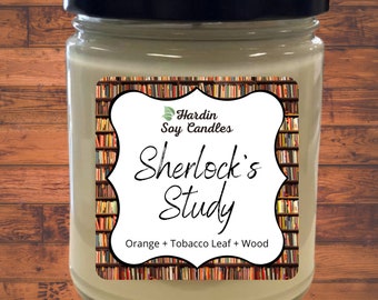 Sherlock's Study Soy Candle | Book Candle Scent | Book Inspired Candle | Literary Candle | Soy Candle