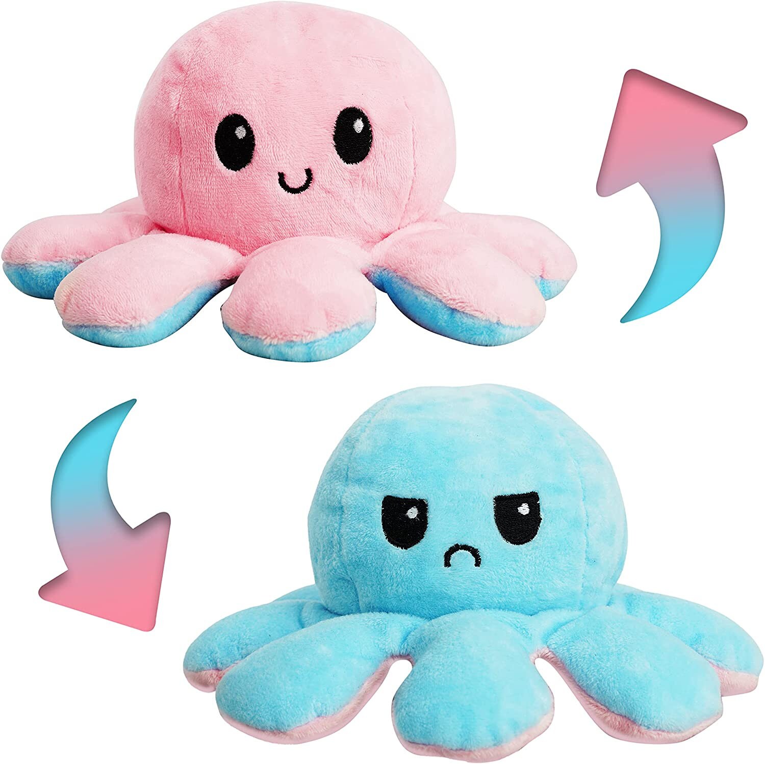 Octopus Plushie Reversable Blue to Pink with Dimple Soft and Etsy